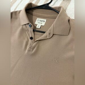 Men's Tan CUTS Polo Shirt